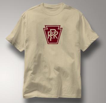 Pennsylvania Railroad T Shirt Railway Logo TAN Train T Shirt Railway Logo T Shirt