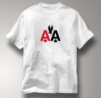 Poker T Shirt American Airlines AA WHITE Texas Holdem T Shirt American Airlines AA T Shirt