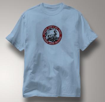 Roaring Camp T Shirt Narrow Gauge Big Trees BLUE Railroad T Shirt Train T Shirt Narrow Gauge Big Trees T Shirt