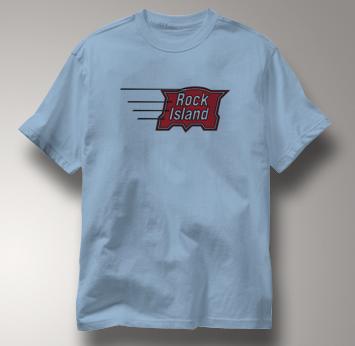 Rock Island T Shirt Vintage BLUE Railroad T Shirt Train T Shirt Vintage T Shirt