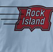 Rock Island T Shirt Vintage BLUE Railroad T Shirt Train T Shirt Vintage T Shirt