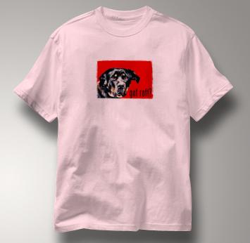 Rottweiler T Shirt Portrait PINK Dog T Shirt Portrait T Shirt