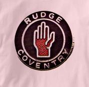 Rudge Motorcycle T Shirt Coventry Vintage Logo PINK British Motorcycle T Shirt Coventry Vintage Logo T Shirt