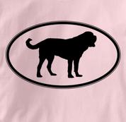 Saint Bernard T Shirt Oval Profile PINK Dog T Shirt Oval Profile T Shirt