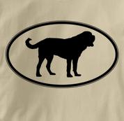 Saint Bernard T Shirt Oval Profile TAN Dog T Shirt Oval Profile T Shirt