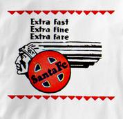 Santa Fe T Shirt Extra Fast WHITE Railroad T Shirt Train T Shirt Extra Fast T Shirt