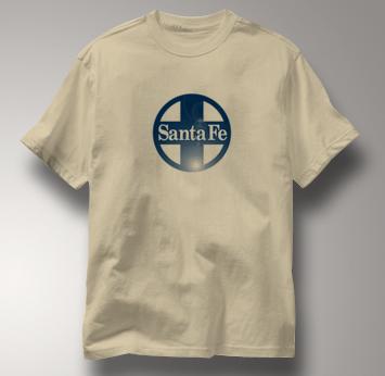 Santa Fe T Shirt Railway Logo TAN Railroad T Shirt Train T Shirt Railway Logo T Shirt