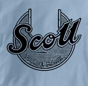 Scott Motorcycle T Shirt Vintage Logo BLUE British Motorcycle T Shirt Vintage Logo T Shirt