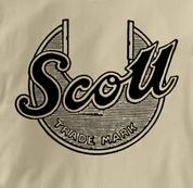 Scott Motorcycle T Shirt Vintage Logo TAN British Motorcycle T Shirt Vintage Logo T Shirt