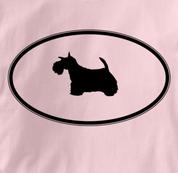 Scottish Terrier T Shirt Oval Profile PINK Dog T Shirt Oval Profile T Shirt