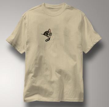 Chessie System T Shirt Sleeping Kitten TAN Railroad T Shirt Train T Shirt B&O Museum T Shirt Sleeping Kitten T Shirt
