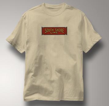 South Shore Line T Shirt Vintage TAN Railroad T Shirt Train T Shirt Vintage T Shirt