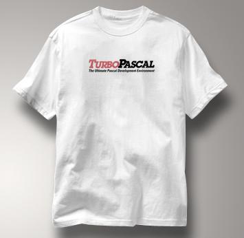 Turbo Pascal Computer T Shirt WHITE Geek T Shirt