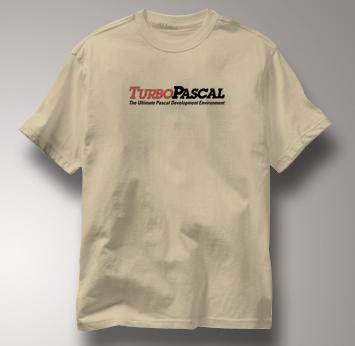 Turbo Pascal Computer T Shirt TAN Geek T Shirt