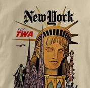 TWA T Shirt New York TAN Airlines T Shirt Aviation T Shirt New York T Shirt