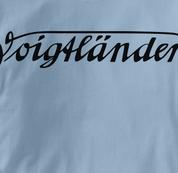 Voigtlander Camera T Shirt Vintage Logo BLUE Vintage Logo T Shirt