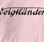 Voigtlander Camera T Shirt Vintage Logo PINK Vintage Logo T Shirt