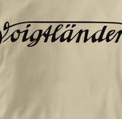 Voigtlander Camera T Shirt Vintage Logo TAN Vintage Logo T Shirt