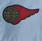 Western Maryland Railway T Shirt Fast Freight BLUE Railroad T Shirt Train T Shirt B&O Museum T Shirt Fast Freight T Shirt
