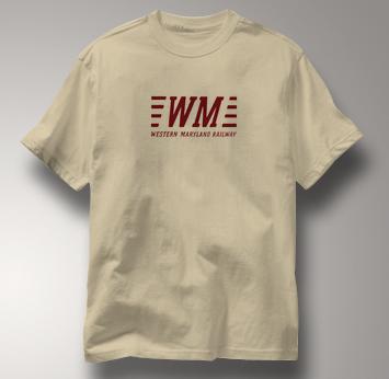 Western Maryland Railway T Shirt WM TAN Railroad T Shirt Train T Shirt B&O Museum T Shirt WM T Shirt