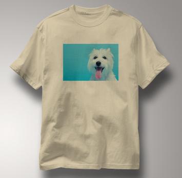 Westie T Shirt Portrait West Highland White Terrier TAN Dog T Shirt Portrait West Highland White Terrier T Shirt