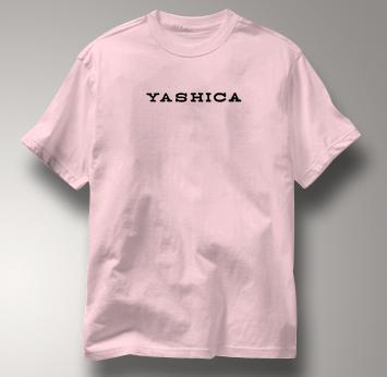 Yashica Camera T Shirt Vintage Logo PINK Vintage Logo T Shirt