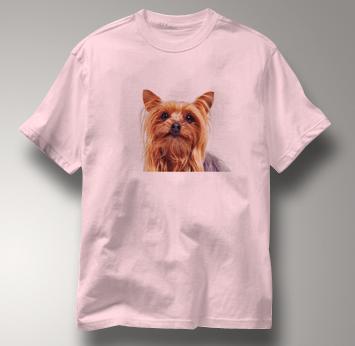 Yorkie T Shirt Portrait Yorkshire Terrier PINK Dog T Shirt Portrait Yorkshire Terrier T Shirt