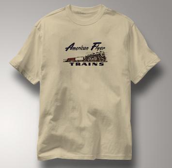 American Flyer T Shirt Vintage Logo TAN Railroad T Shirt Train T Shirt Vintage Logo T Shirt