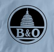 Baltimore & Ohio T Shirt Black Dome Logo BLUE Railroad T Shirt Train T Shirt B&O Museum T Shirt Black Dome Logo T Shirt