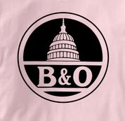 Baltimore & Ohio T Shirt Black Dome Logo PINK Railroad T Shirt Train T Shirt B&O Museum T Shirt Black Dome Logo T Shirt