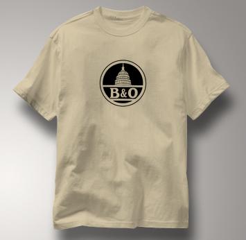 Baltimore & Ohio T Shirt Black Dome Logo TAN Railroad T Shirt Train T Shirt B&O Museum T Shirt Black Dome Logo T Shirt