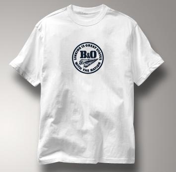 Baltimore & Ohio T Shirt Linking States WHITE Railroad T Shirt Train T Shirt B&O Museum T Shirt Linking States T Shirt