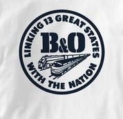 Baltimore & Ohio T Shirt Linking States WHITE Railroad T Shirt Train T Shirt B&O Museum T Shirt Linking States T Shirt