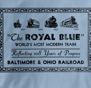 Baltimore & Ohio T Shirt Royal Blue BLUE Railroad T Shirt Train T Shirt B&O Museum T Shirt Royal Blue T Shirt