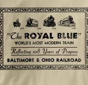 Baltimore & Ohio T Shirt Royal Blue TAN Railroad T Shirt Train T Shirt B&O Museum T Shirt Royal Blue T Shirt