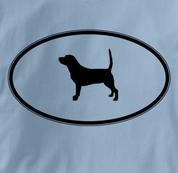 Beagle T Shirt Oval Profile BLUE Dog T Shirt Oval Profile T Shirt