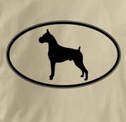 Boxer T Shirt Oval Profile TAN Dog T Shirt Oval Profile T Shirt