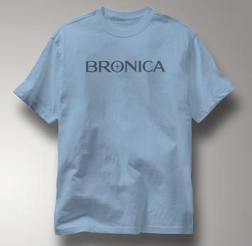 Bronica Camera T Shirt Vintage Logo BLUE Vintage Logo T Shirt