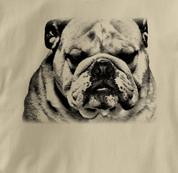 Bulldog T Shirt Portrait BW TAN Dog T Shirt Portrait BW T Shirt