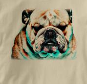 Bulldog T Shirt Portrait TAN Dog T Shirt Portrait T Shirt