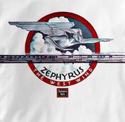 Burlington Route T Shirt Zephyr West Wind WHITE Railroad T Shirt Train T Shirt Zephyr West Wind T Shirt