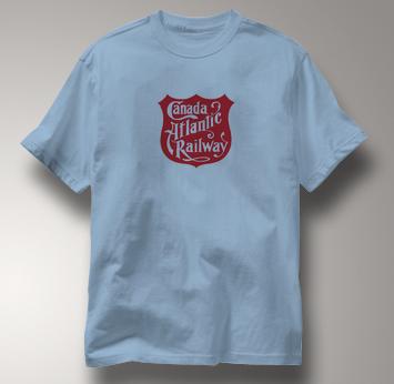 Canada Atlantic Railway T Shirt Vintage Logo BLUE Railroad T Shirt Train T Shirt Vintage Logo T Shirt