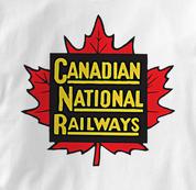 Canada National Railway T Shirt Vintage WHITE Railroad T Shirt Train T Shirt Vintage T Shirt