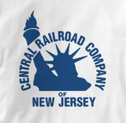 New Jersey Central T Shirt Vintage Logo WHITE Railroad T Shirt Train T Shirt Vintage Logo T Shirt
