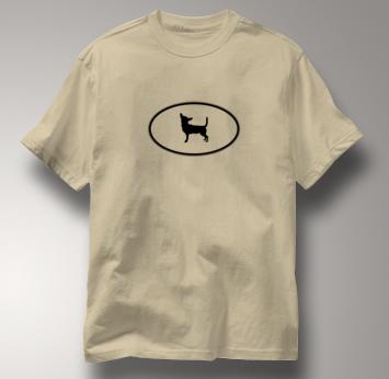 Chihuahua T Shirt Oval Profile TAN Dog T Shirt Oval Profile T Shirt