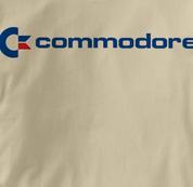 Commodore Computer T Shirt Vintage Logo TAN Vintage Logo T Shirt Geek T Shirt