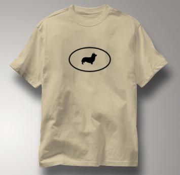 Corgi T Shirt Oval Profile TAN Dog T Shirt Oval Profile T Shirt