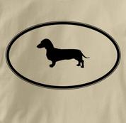 Dachshund T Shirt Oval Profile TAN Dog T Shirt Oval Profile T Shirt