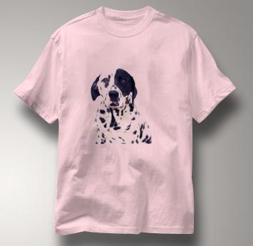 Dalmatian T Shirt Portrait PINK Dog T Shirt Portrait T Shirt