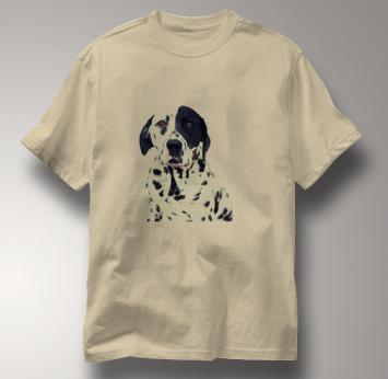 Dalmatian T Shirt Portrait TAN Dog T Shirt Portrait T Shirt